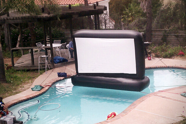 Movie Screen in Pool