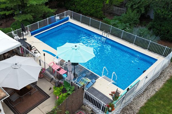 above-ground pool landscaping